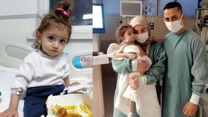 Kalp nakliyle yaşama tutunan küçük Asel, yoğun bakımdan çıktı