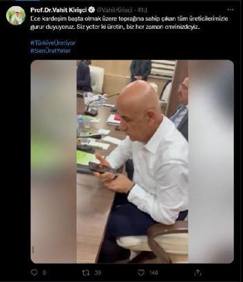 Bakan Kirişci, ABD'den dönüp susuz tarım yapan Ece Aynur Onur ile görüştü