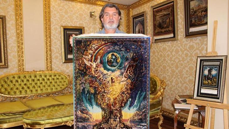 'Barış Ağacı' halısı için 1,5 yılda 1 milyon 180 bin düğüm atıldı