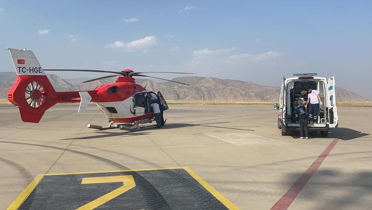 Şırnak'ta ambulans helikopter prematüre bebek için havalandı