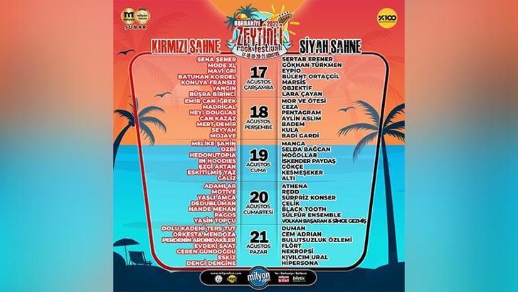Zeytinli Rock Festivali’nin kadrosu açıklandı