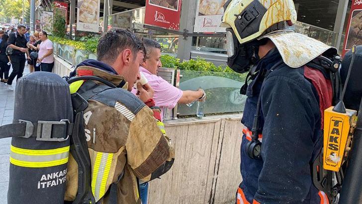 Ankara'da kafe yangını; 5 kişi dumandan etkilendi