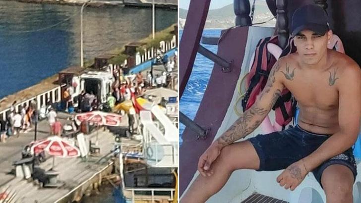 Teknenin pervanesi ayağını kopardı