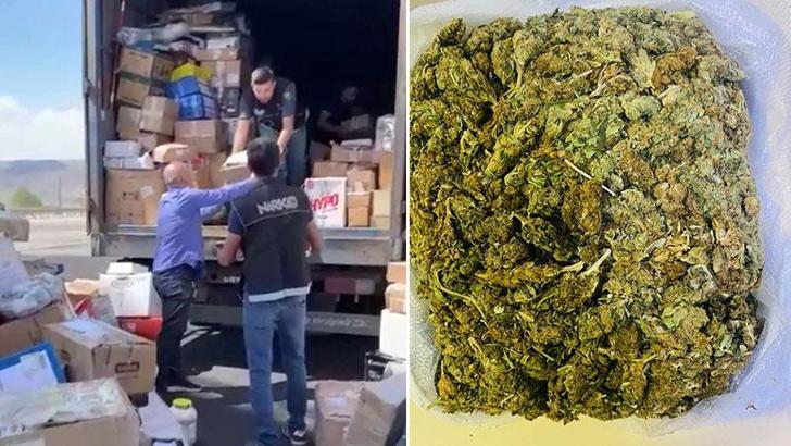 Kargo aracında 13 kilo esrar ele geçirildi
