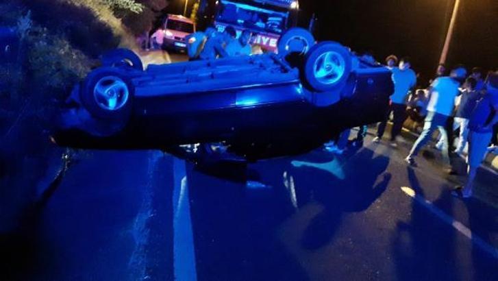 Otomobille refüje çarparak takla atan Onur öldü