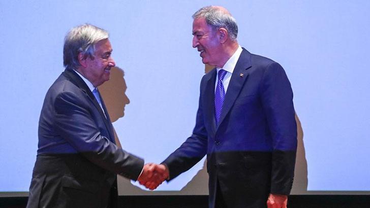 Bakan Akar ile BM Genel Sekreteri Guterres'ten açıklamalar