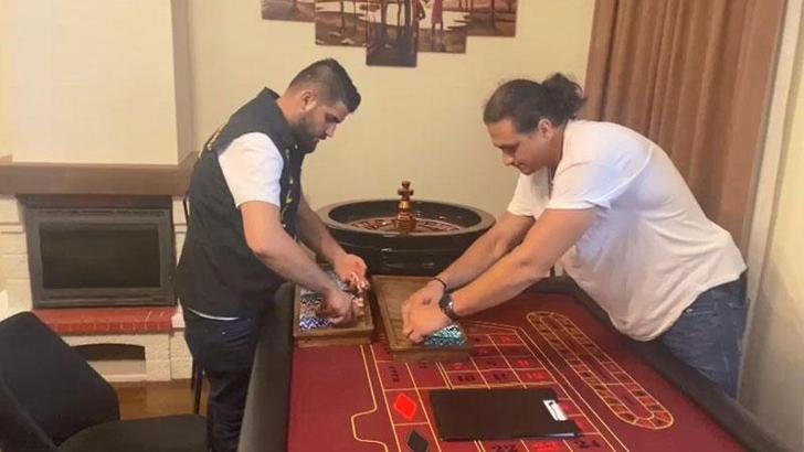 Çatalca'da kumarhane olarak işletilen villaya polis baskını