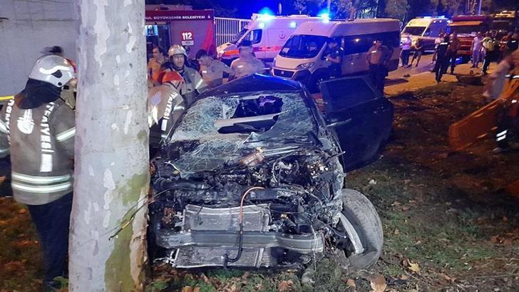 Esenler'de TEM Bağlantı Yolu'nda kaza