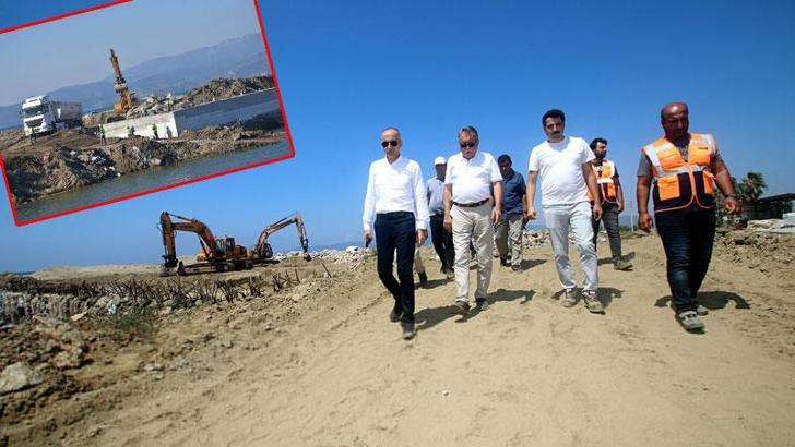 Efes Antik Kanal için 1394 fore kazıktan 870'i çakıldı