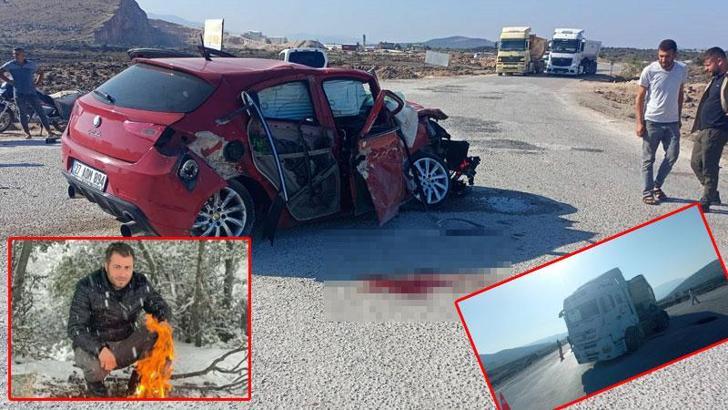 Gaziantep'te hafriyat kamyonu ile otomobil çarpıştı: 1 ölü, 1 yaralı