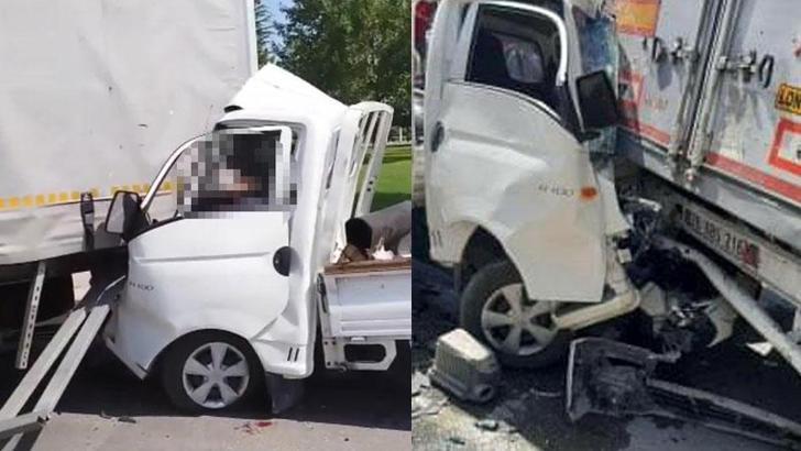 TIR’a çarpan kamyonetin sürücüsü öldü