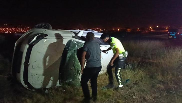 Kontrolden çıkan otomobil takla attı: 2 yaralı