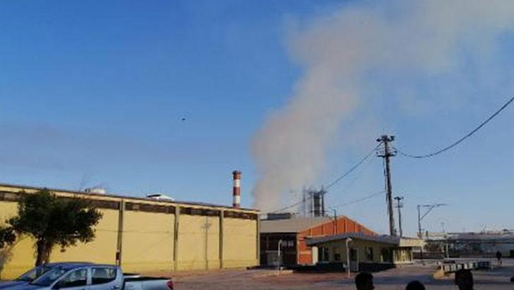 Konya'da, şeker fabrikasında çıkan yangın, büyümeden söndürüldü