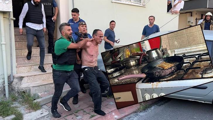 Telefonunu tavada yakıp, kendisini odaya kilitledi