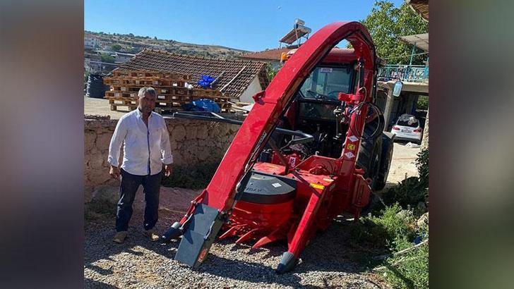 Silaj makinesine kaptırdığı sol ayağı koptu