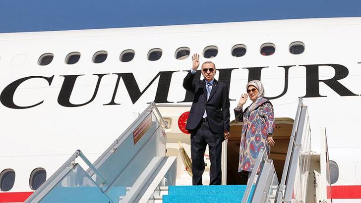 Cumhurbaşkanı Erdoğan, Özbekistan'a gitti