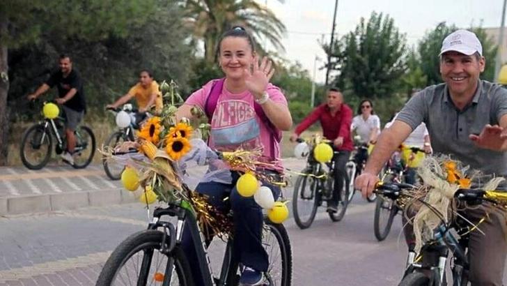 Kınık'ta tarım farkındalığı için pedal çevirdiler