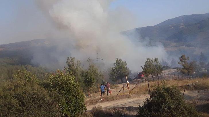 Orhaneli'de orman yangını