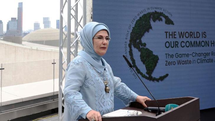 Emine Erdoğan: Guterres ile imzaladığımız Sıfır Atık Niyet Beyanının, dünyada yeni bir başlangıç olacağına yürekten inanıyorum