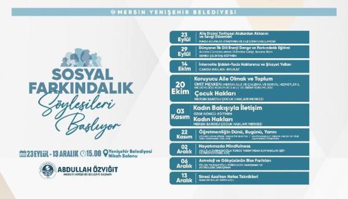 Yenişehir'de 'Sosyal Farkındalık Söyleşileri' başlıyor