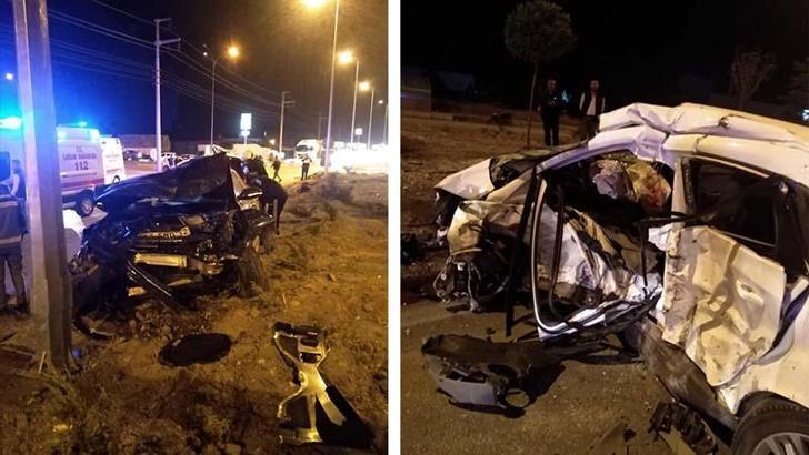 Konya'da iki otomobil çarpıştı: 1 ölü, 2 yaralı