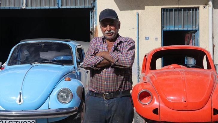 Çocukluğunun otomobili 'vosvos'a hayat veriyor