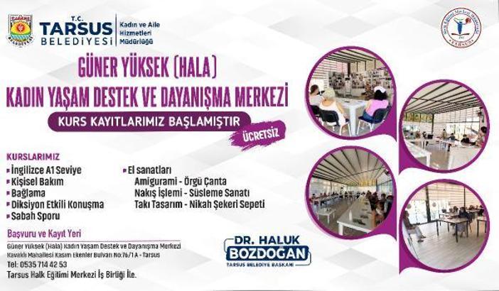 Tarsus'ta kadınlar için ücretsiz kurslar başlıyor