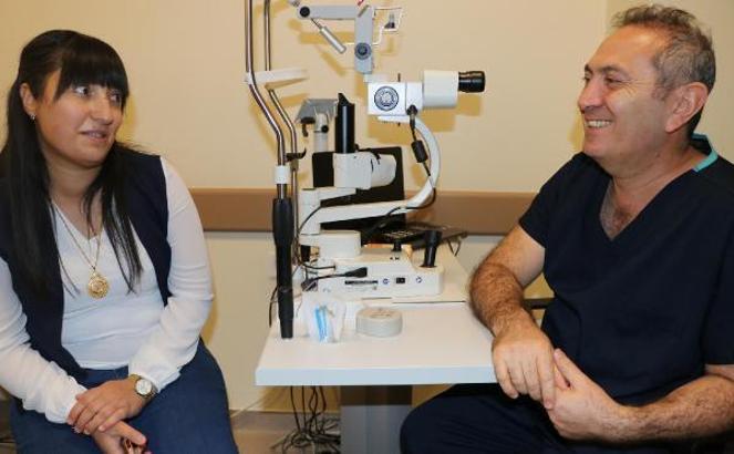 Evlenip geldiği Kayseri'de görme kaybından kornea nakliyle kurtuldu