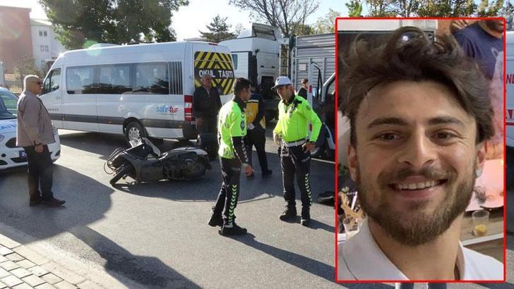 Motosikletle okul servisinin altında kalan Mustafa öldü