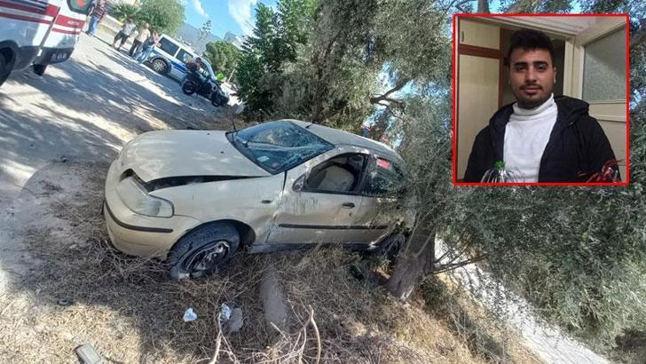 Otomobil zeytin ağacına çarptı, sürücü öldü