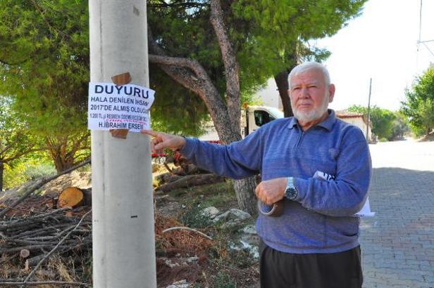 'İhsan Hala'ya afişli borç tepkisi