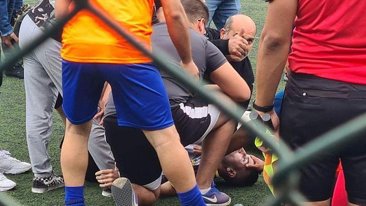 Amatör maçta kalbi durdu