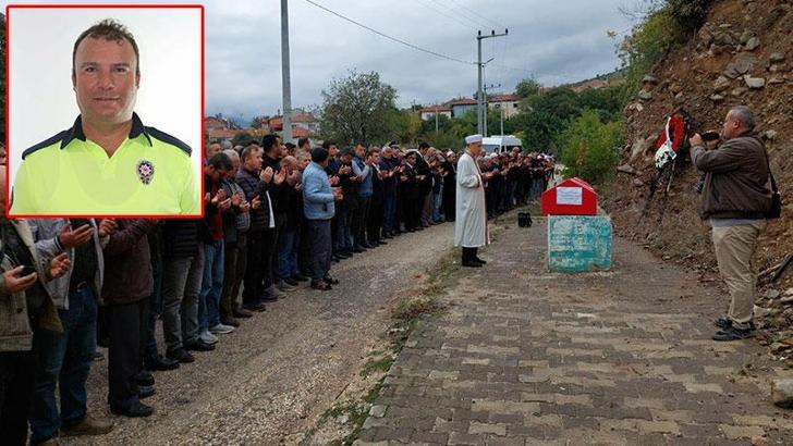 Beyin kanaması geçirip, hayatını kaybeden polis memuru toprağa verildi