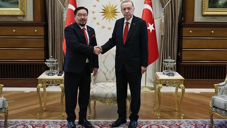 Cumhurbaşkanı Erdoğan, Moğolistan Meclis Başkanı Gombojav'la görüştü