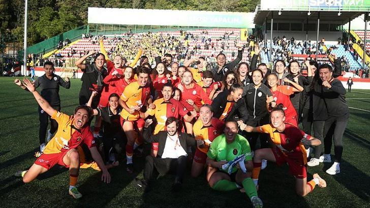 Galatasaray Kadın Futbol Takımı'nda derbi galibiyeti coşkusu