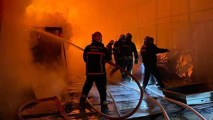Kayseri'de fabrika yangını; 1 saatte söndürüldü