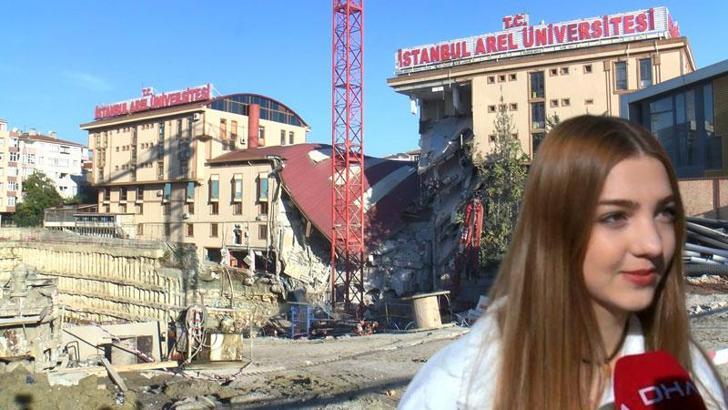 Arel Üniversitesi öÄŸrencisi: İş makineleri ders sırasında üç kez teÄŸet geçti