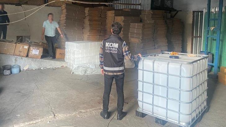 Küçükçekmece'de kaçak alkol operasyonu