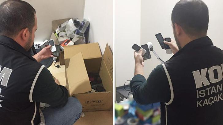 Büyükçekmece’de kaçak telefon operasyonu