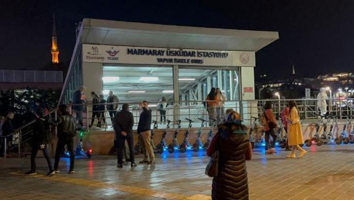 Üsküdar Marmaray İstasyonu'nda yolcu alımına başlandı, seferler normale döndü(2)