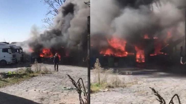 Sultangazi'de korkutan yangın