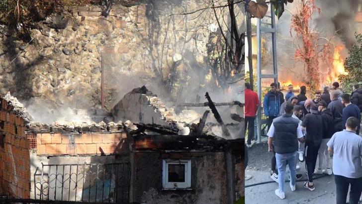 Sarıyer'de 3 gecekondu yandı