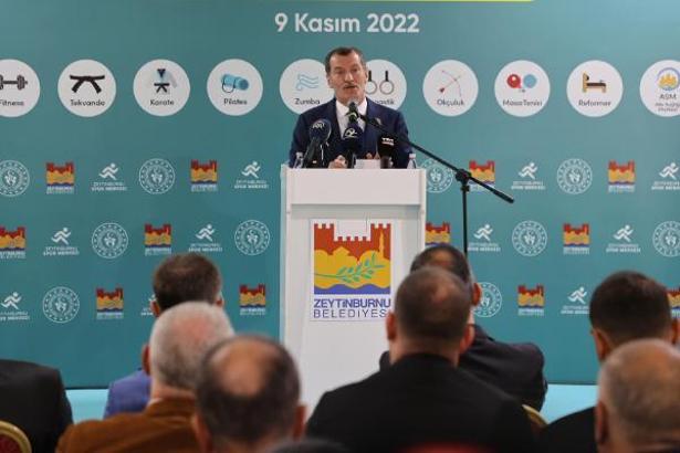 Zeytinburnu Spor Merkezi’nin temeli Bakan Kasapoğlu'nun katılımıyla atıldı