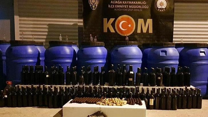 İzmir'de 4 ton sahte şarap ele geçirildi