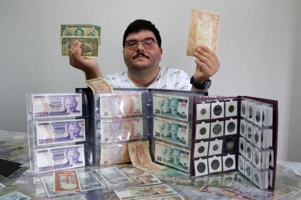 15 yılda 700 eski paranın yer aldığı koleksiyon oluşturdu