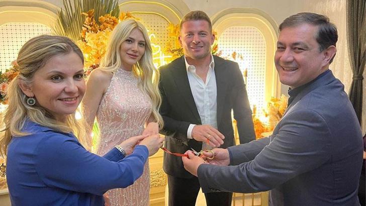 Başpehlivan İsmail Balaban ile İlayda Şeker nişanlandı