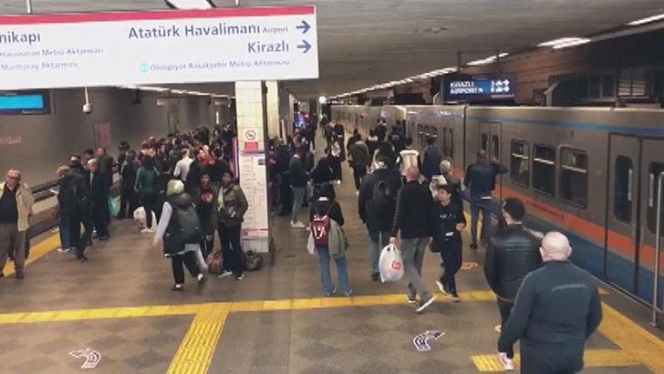 Yenikapı- Atatürk Havalimanı Metro Hattı'nda teknik arıza
