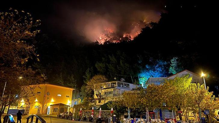 Tatil beldesinde çıkan orman yangını kontrol altına alındı