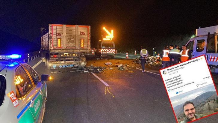 Eşi ve oğluyla birlikte öldüğü kaza öncesi Karadeniz şivesiyle paylaşım yapmış