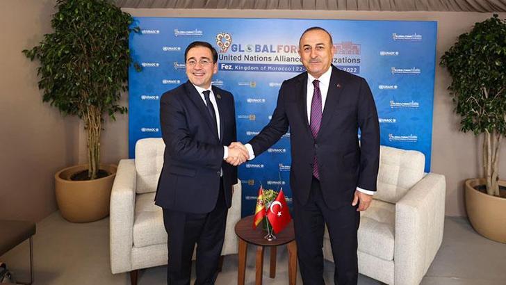 Çavuşoğlu İspanyol ve Libyalı mevkidaşlarıyla görüştü
